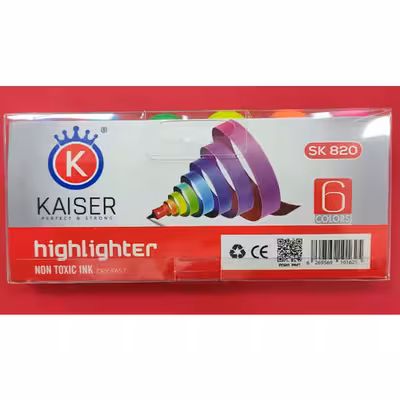 ماژیک علامت گذار کایزر کد SK820 بسته 6 عددی