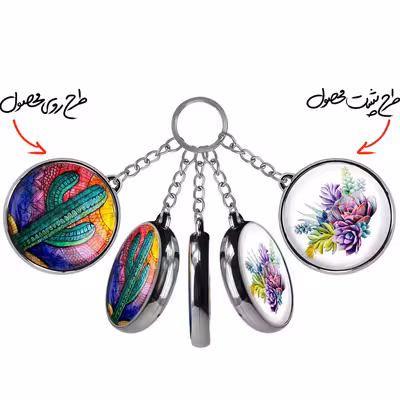 جاکلیدی خندالو طرح کاکتوس مدل دوطرفه کد 52725305