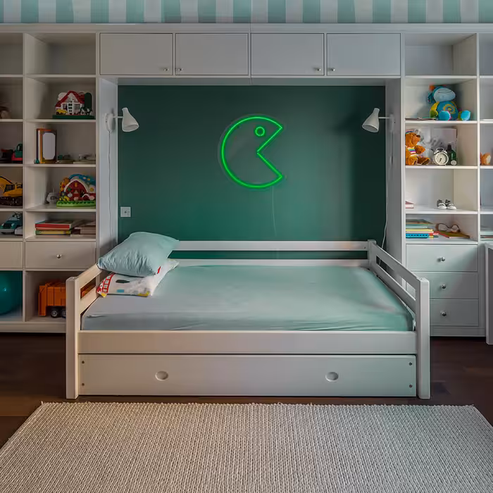 چراغ دیواری نئون دیزاین طرح Packman_GR