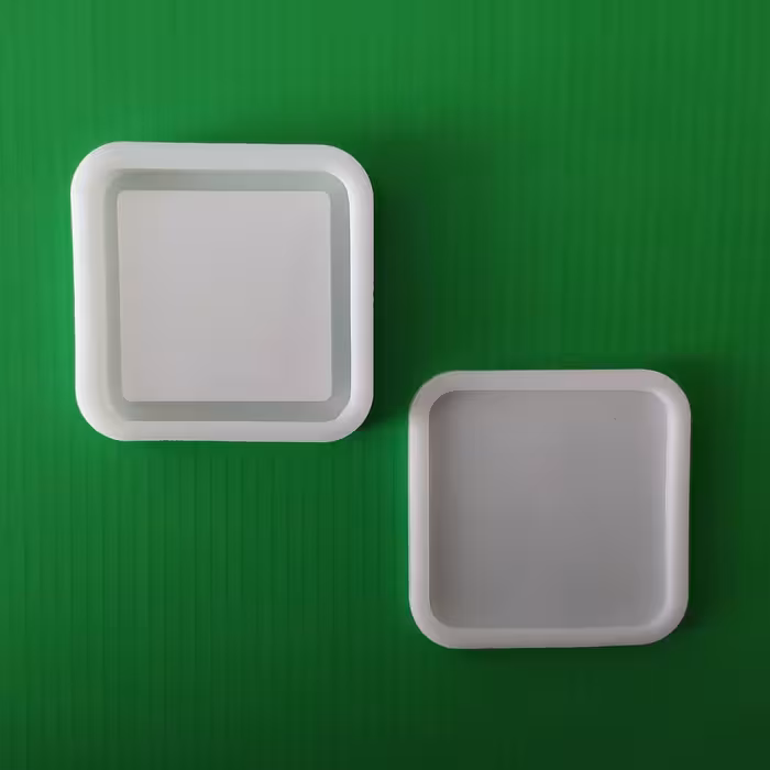 قالب رزین مدل آکواریومی طرح مربع مجموعه 2 عددی