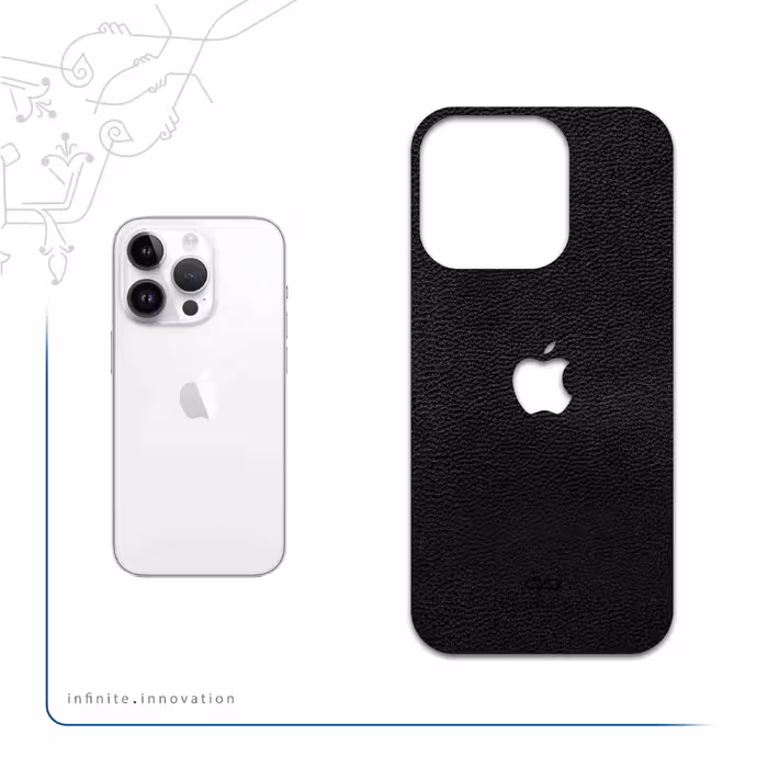 برچسب پوششی ماهوت مدل Black-Leather مناسب برای گوشی موبایل اپل iPhone 14 Pro