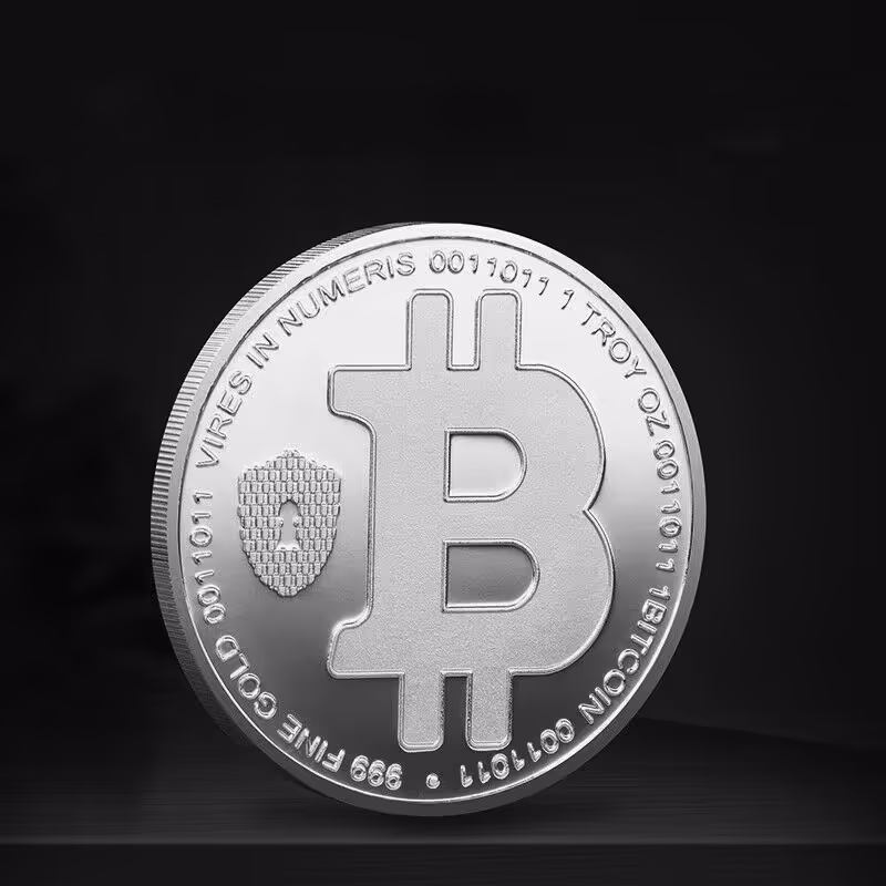 دکوری طرح سکه یادبود مدل بیت کوین