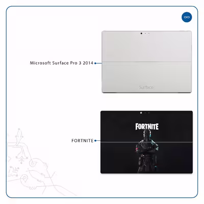 برچسب پوششی ماهوت مدل Fortnite-Game مناسب برای تبلت مایکروسافت Surface Pro 3 2014