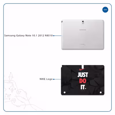 برچسب پوششی ماهوت مدل NIKE-Logo مناسب برای تبلت سامسونگ Galaxy Note 10.1 2012 N8010