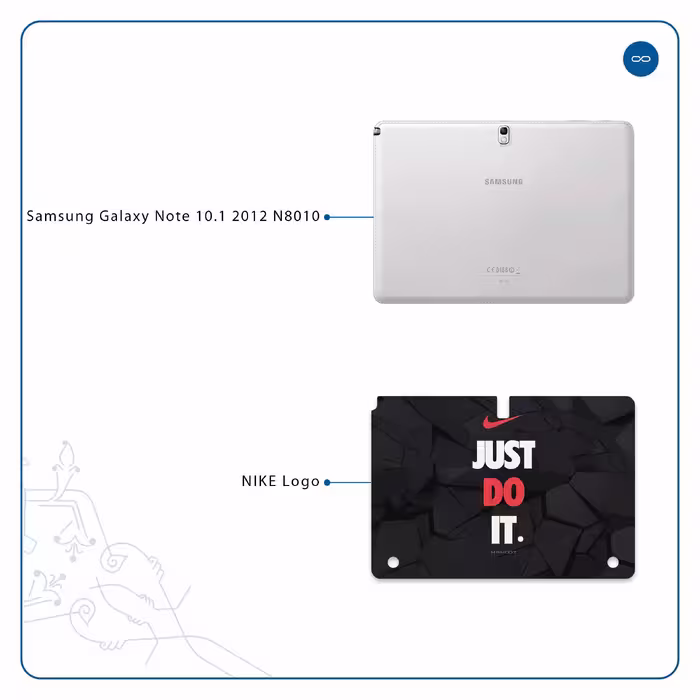 برچسب پوششی ماهوت مدل NIKE-Logo مناسب برای تبلت سامسونگ Galaxy Note 10.1 2012 N8010