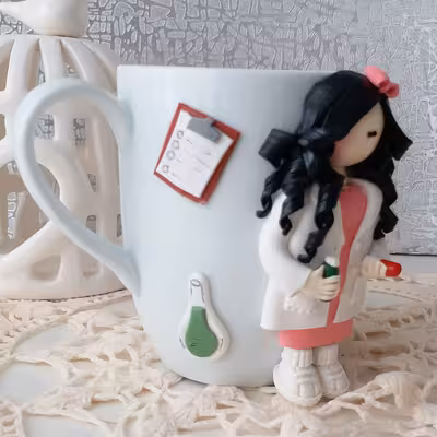 ماگ مدل دختر عروسکی D365