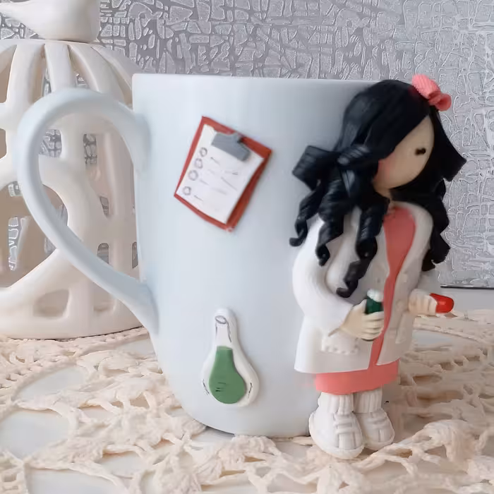 ماگ مدل دختر عروسکی D365