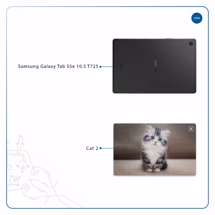 برچسب پوششی ماهوت مدل Cat-2 مناسب برای تبلت سامسونگ Galaxy Tab S5e 10.5 2019 T725