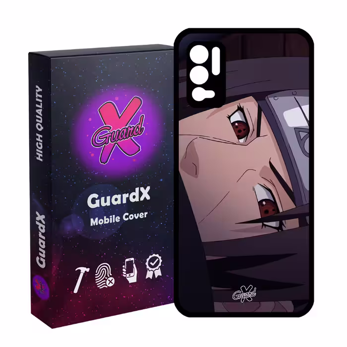 کاور گارد ایکس طرح Itachi Anime مدل Glass10475 مناسب برای گوشی موبایل شیائومی Redmi Note 10 5G/Poco M3 Pro /Redmi Note 10T 5G