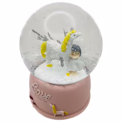 گوی موزیکال مدل پمپی شاهزاده و اسب طرح Love کد PA4045