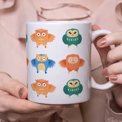 ماگ طرح جغد گروهی 100