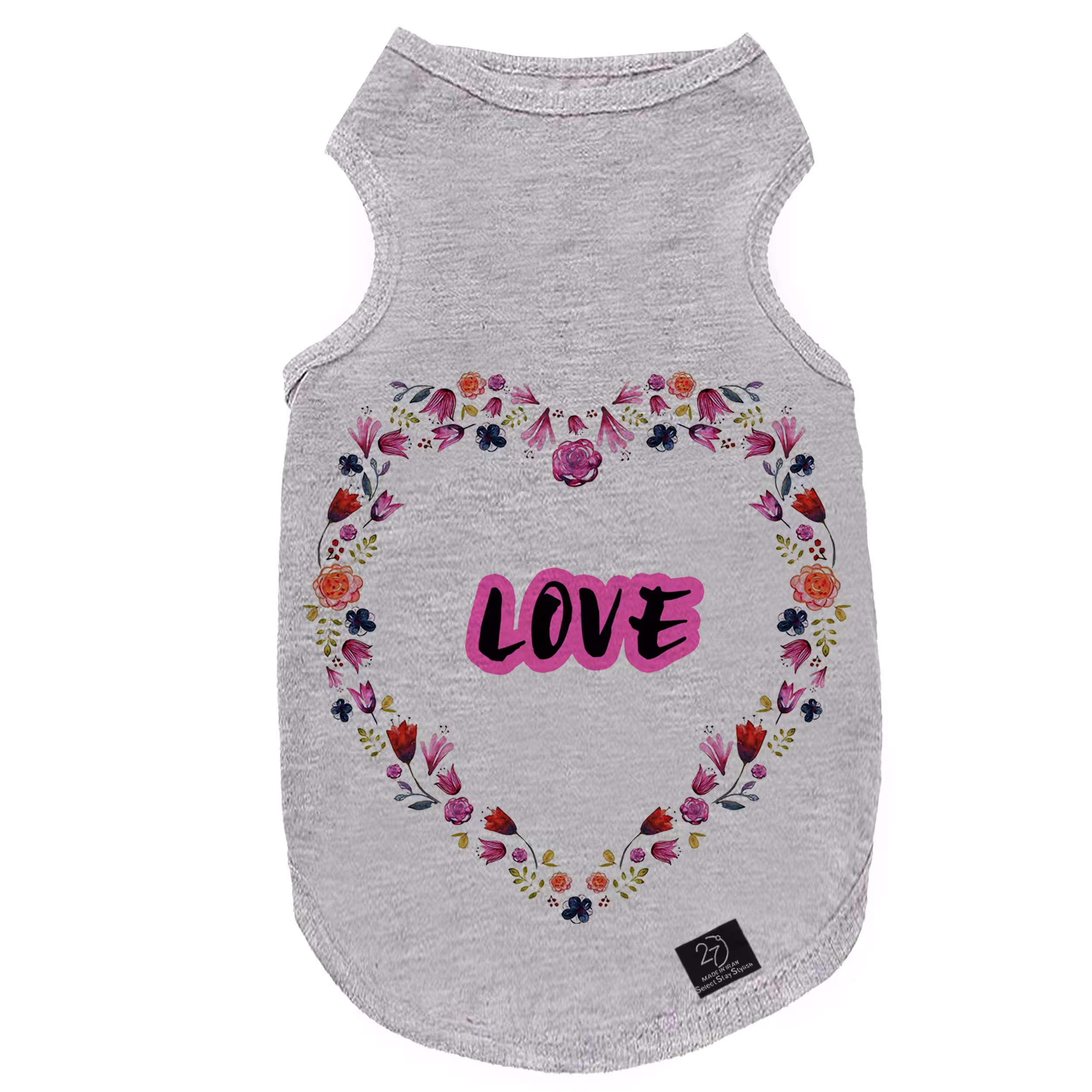 لباس سگ و گربه 27 طرح LOVE کد V40 سایز XL