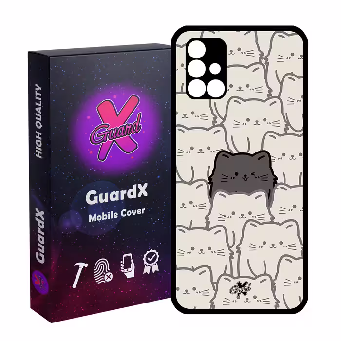 کاور گارد ایکس طرح گربه مدل Glass10545 مناسب برای گوشی موبایل سامسونگ Galaxy A51 5G