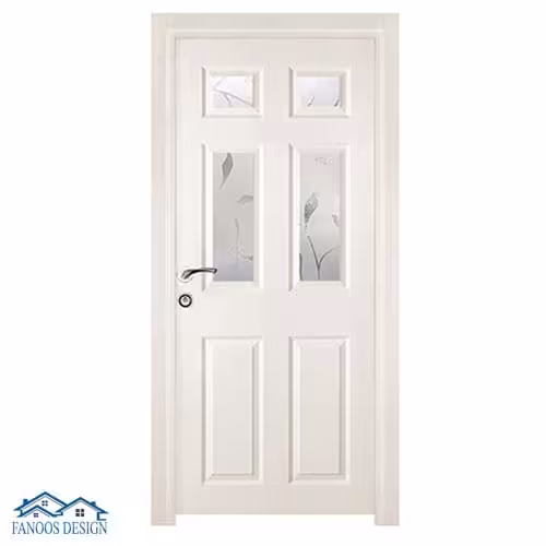 درب چوبی شیشه‌خور سبک نئو کلاسیک کد 016