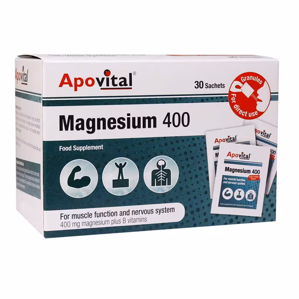 ساشه منیزیم 400 تعداد30 عدد آپوویتال Apovital