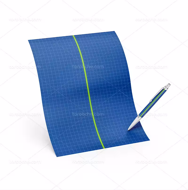 موکاپ کاغذ و خودکار | گرافیک با طعم تربچه