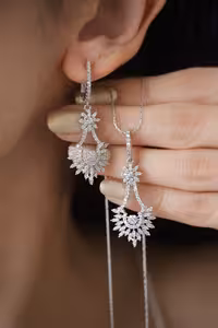 نیمست مجلل جواهری نقره کد 00620