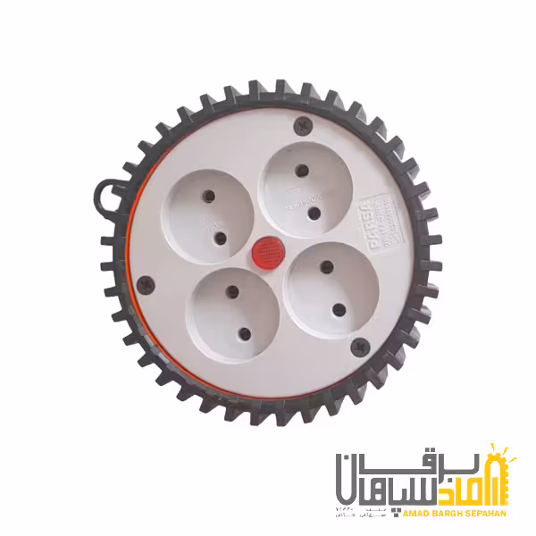 پریز سیار لاستیکی 4خانه پارسا (بدون ارت) 107 برند PARSA