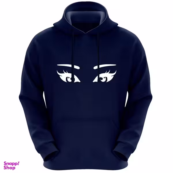 هودی زنانه طرح چشم کد F123 رنگ سرمه ای