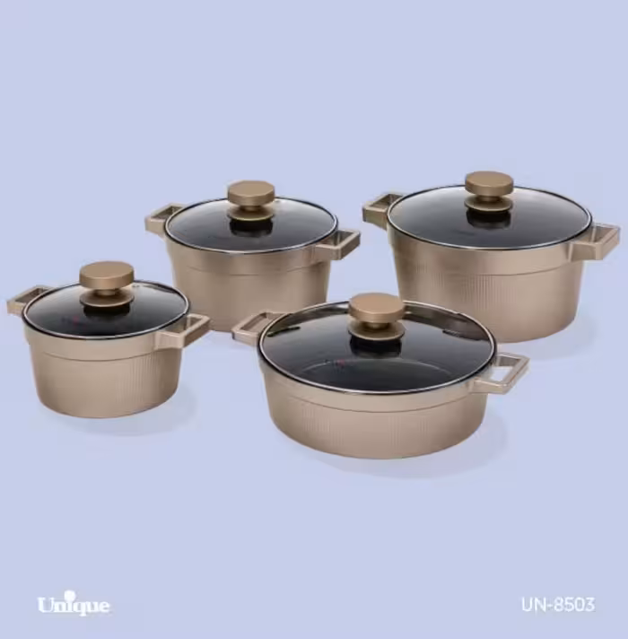 سرویس قابلمه 8پارچه بژ دیاموند یونیک کد UN-8503