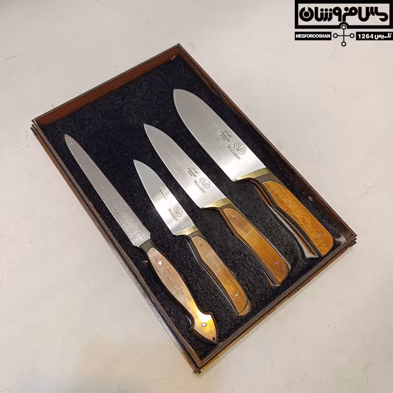 سرویس 4 تایی چاقو آشپزخانه زنجان ست طوران
