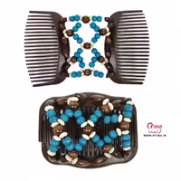 شانه جادویی ژله ای مدل مهره ای رنگ فیروزه ای