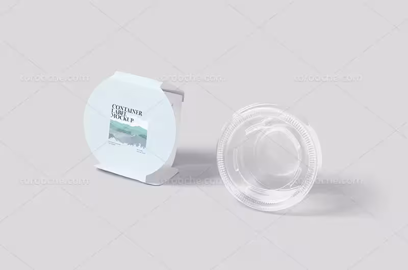 موکاپ ظرف شفاف | گرافیک با طعم تربچه