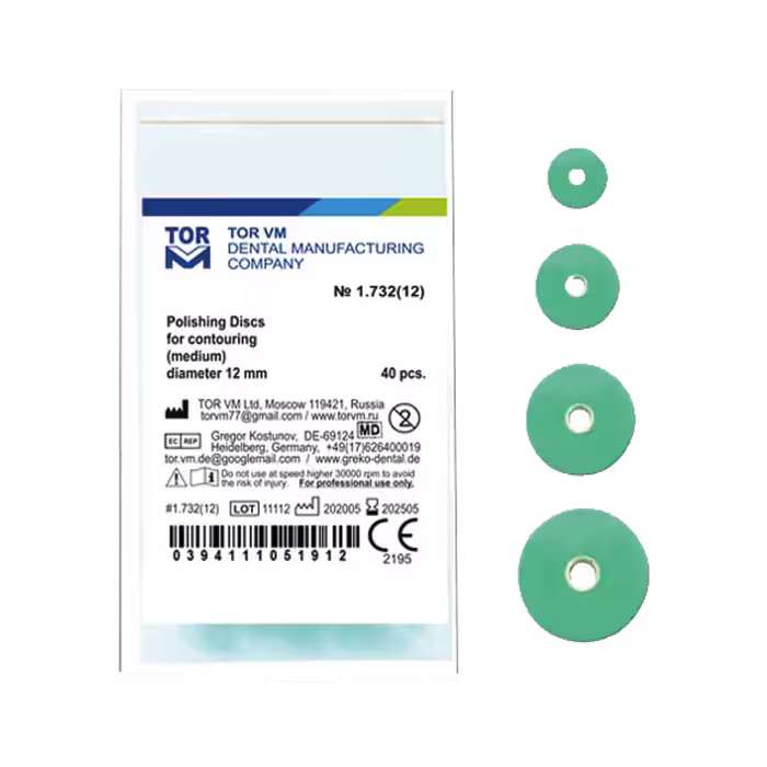 دیسک پرداخت مرکزدار سبز TORVM – POLISHING DISCS 40PCS
