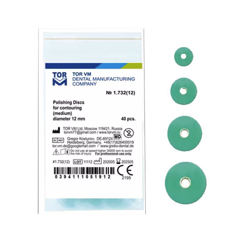 دیسک پرداخت مرکزدار سبز TORVM – POLISHING DISCS 40PCS