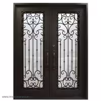 درب فرفورژه فلزی دو لنگه ویلایی کد 1146