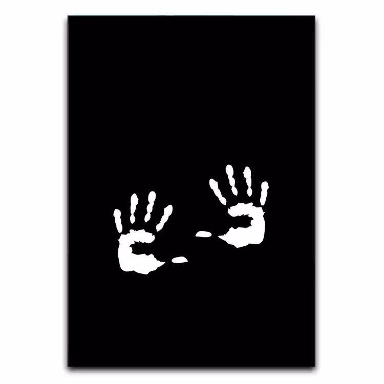 تابلو کف دست با تم مشکی