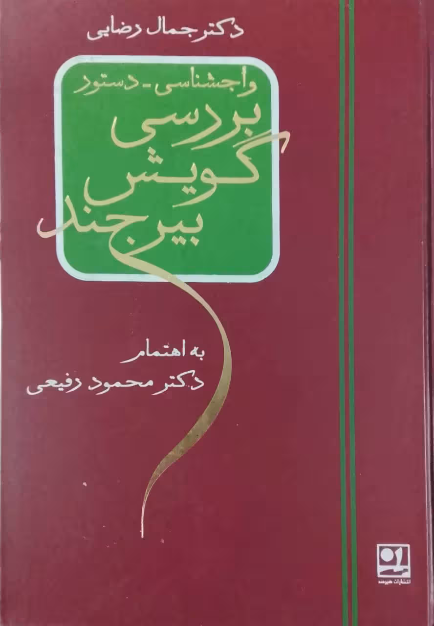 بررسی گویش بیرجند (واجشناسی_دستور) نوشته جمال رضایی