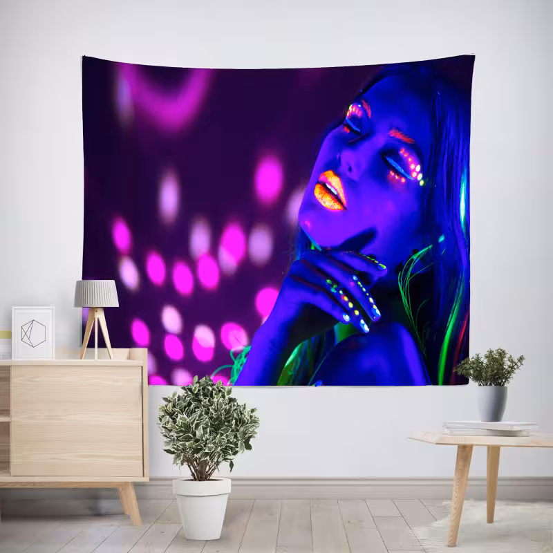 پوستر پارچه ای طرح بکدراپ آرایشی کد P114