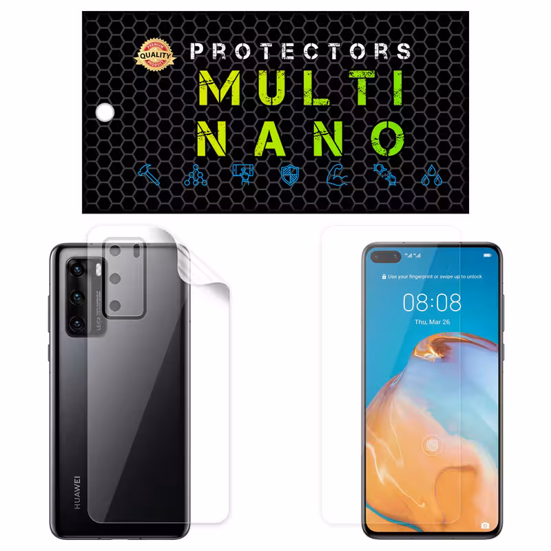 محافظ صفحه نمایش مولتی نانو مدل X-SFT مناسب برای گوشی موبایل هوآوی P40 4G به همراه محافظ پشت | کالا برتری