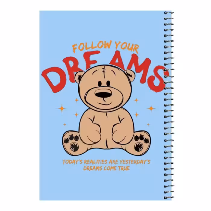 دفتر مشق 80 برگ اس جی مدل خرس تدی