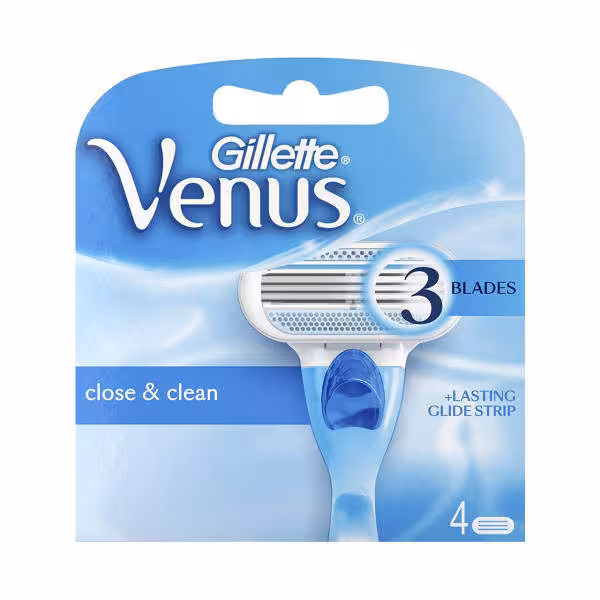 تيغ يدک ژيلت مدل Venus Close & Clean بسته 4 عددي