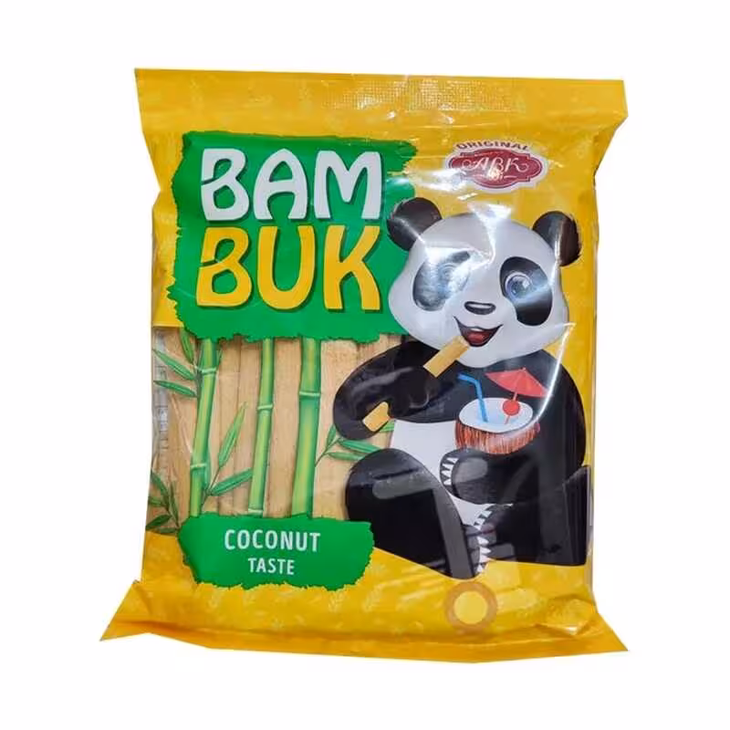بیسکوییت رولی بام بوک کرم نارگیلی ABK مدل COCONUT TESTE حجم 200 گرم