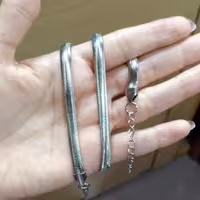 زنجیر استیل مردانه ماری ،رنگ ثابت ضد حساسیت 