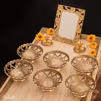 ست هفت سین برنجی آنتیک کد 1207