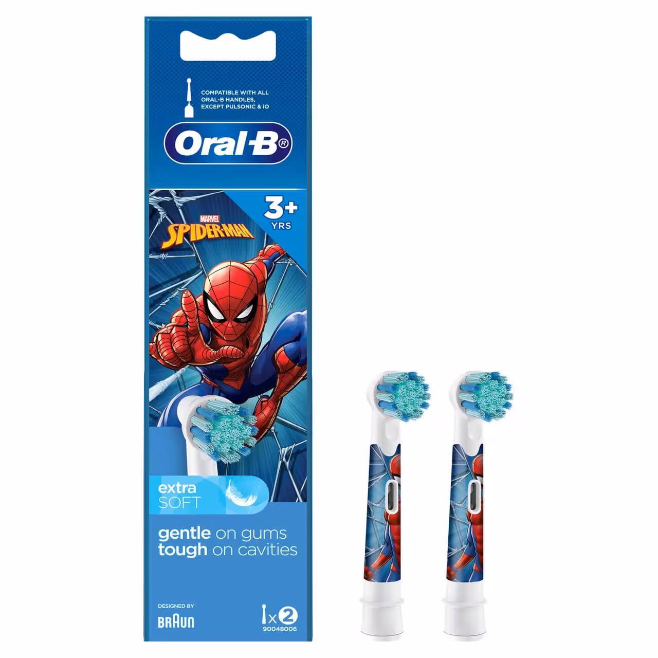سری یدک مسواک برقی اورال بی Oral-B بچگانه مدل Spider-Man بسته 2 عددی