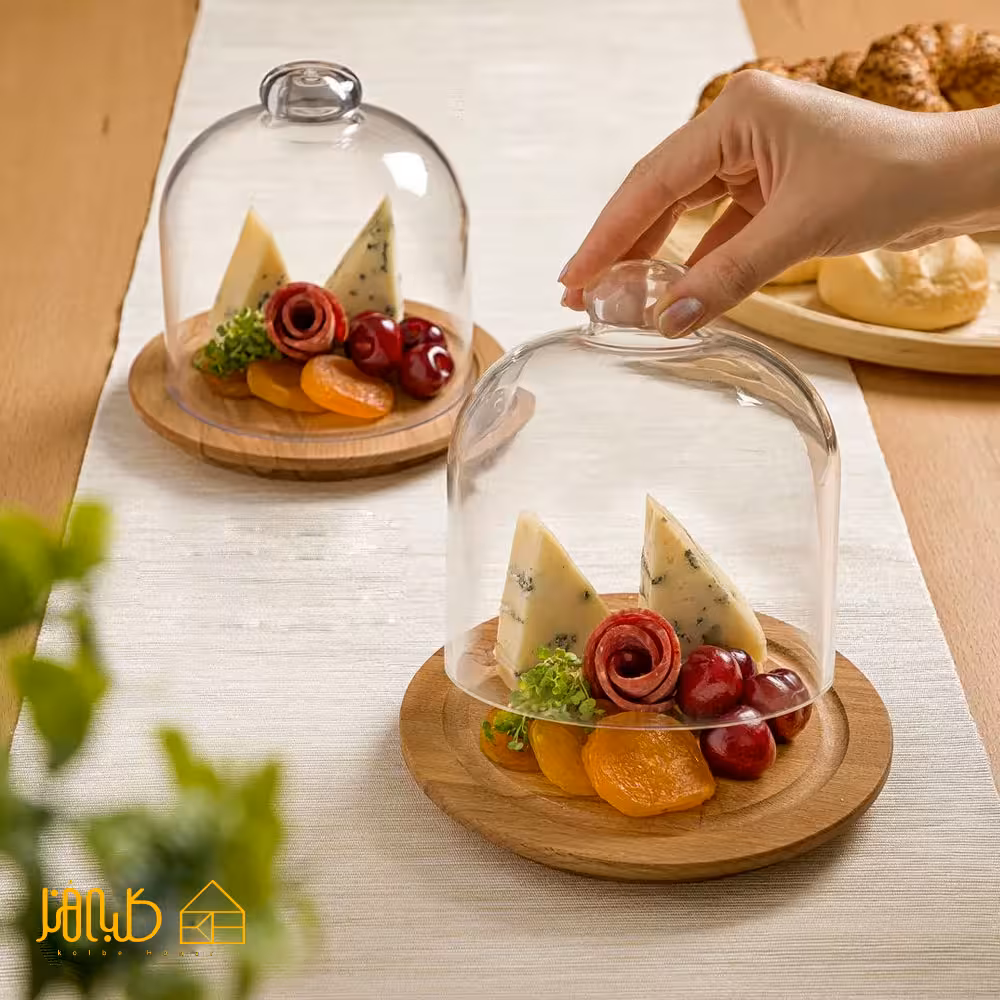ظرف سرو پنیر کف چوب 2240
