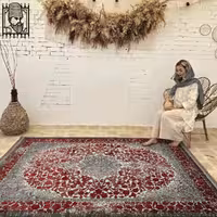 فرش مدرن آروین کد 73056 ذغالی لاکی