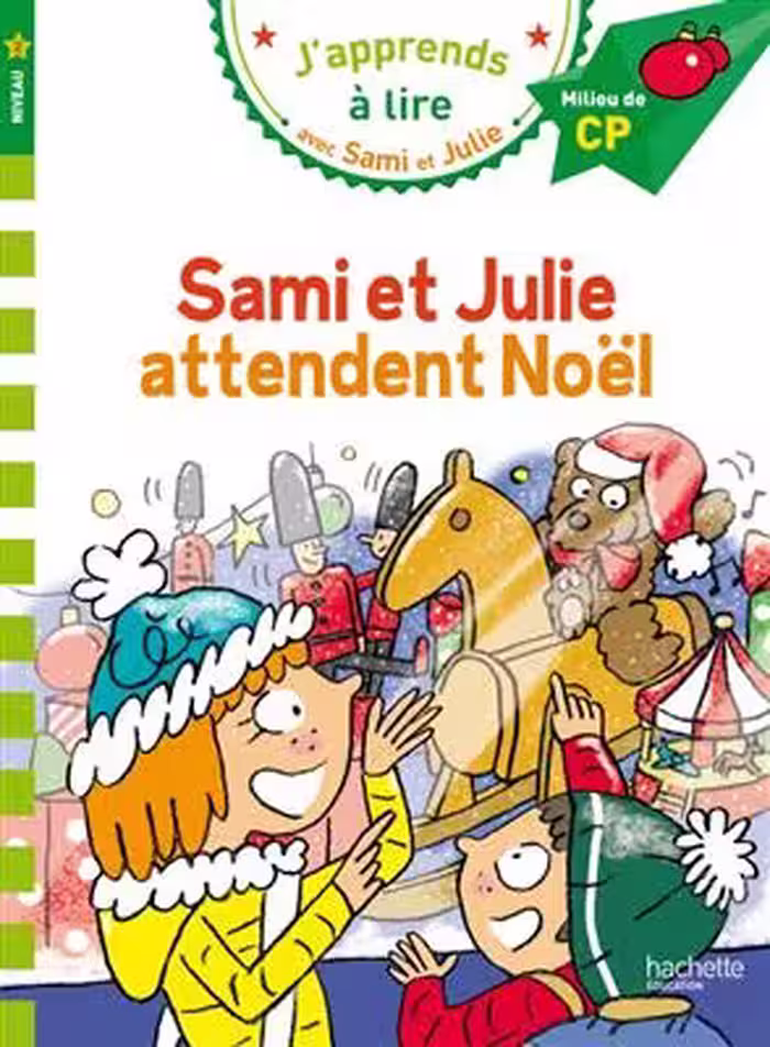 دانلود کتاب Sami et Julie CP Niveau 2 attendent Noël