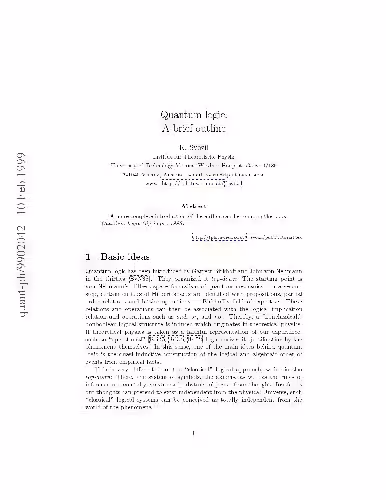 خرید و دانلود نسخه کامل کتاب Quantum logic. A brief outline