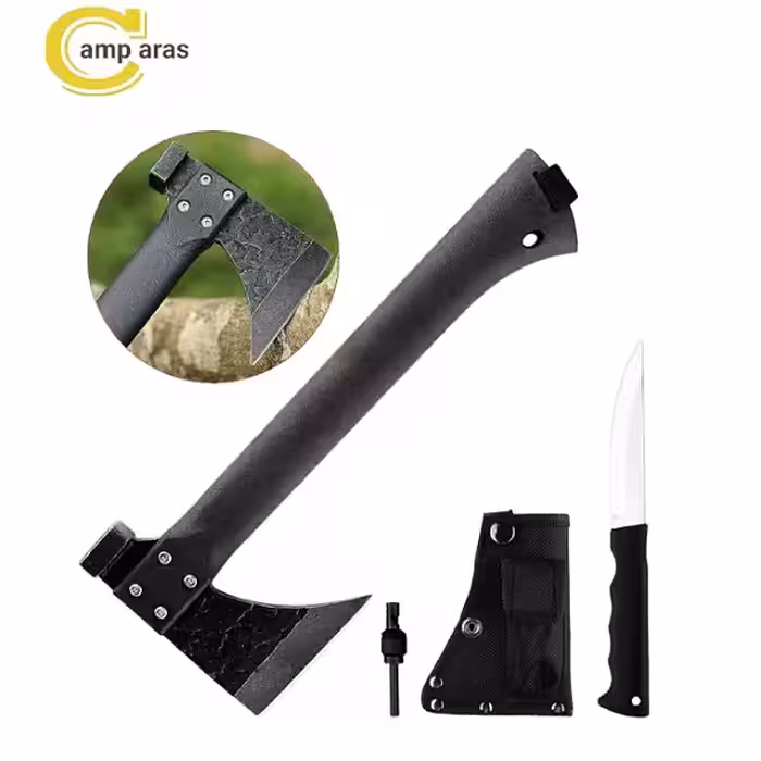 تبر گربر چند کاره چاقودار چخماق و سوت GERBER - کمپ آراس