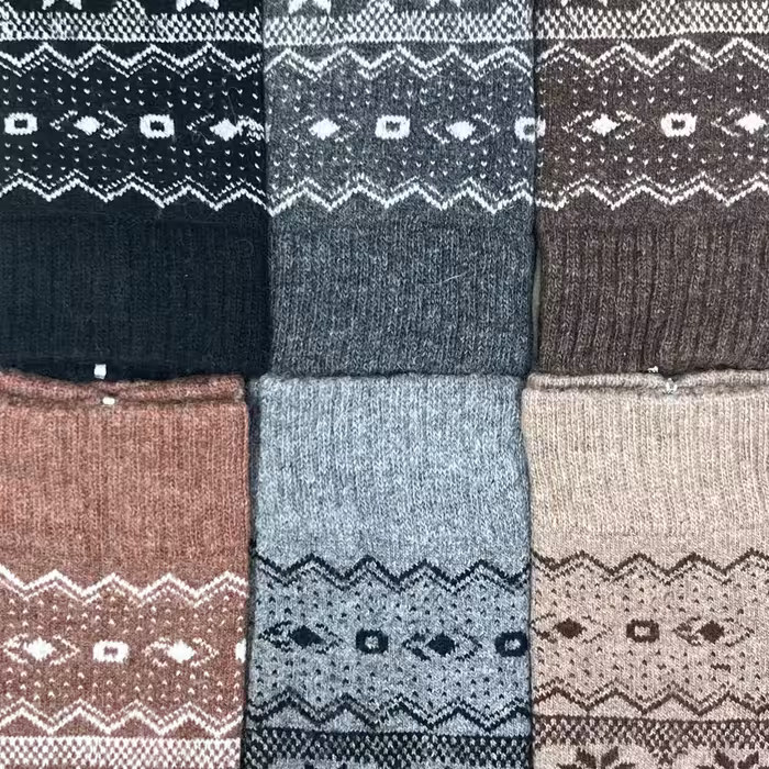 جوراب پشمی کوکو زیر زانو زیگزاگی