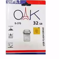 فلش مموری OAK مدل S-370 با ظرفیت 32 گیگابایت و رابط USB 3.0 همراه با گارانتی مادام