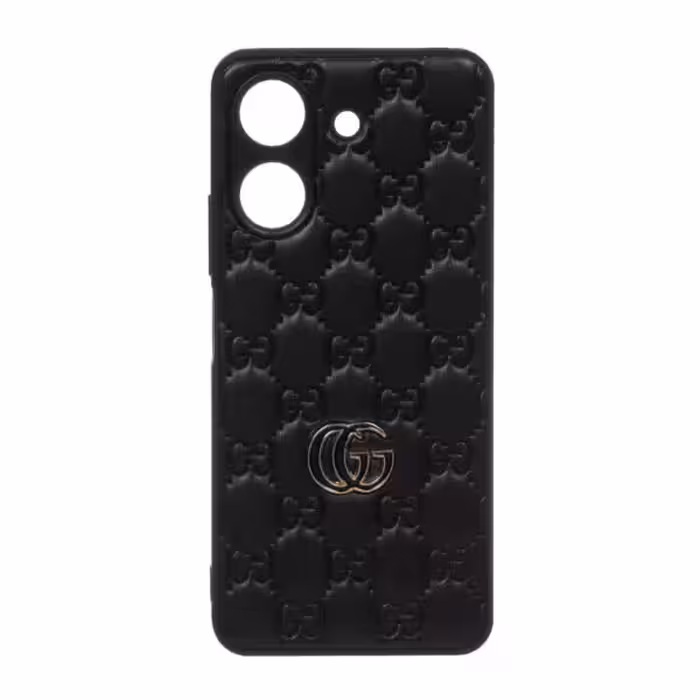 قاب پافر طرح چرم Gucci مدل Xiaomi Redmi 13C / Poco C65 – مشکی-کد3799
