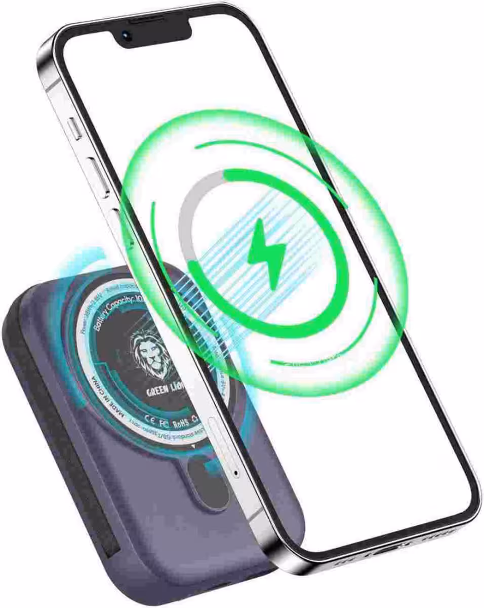 پاور بانک گرین لاین موناکو مگ‌سیف 10000 میلی‌آمپرساعت