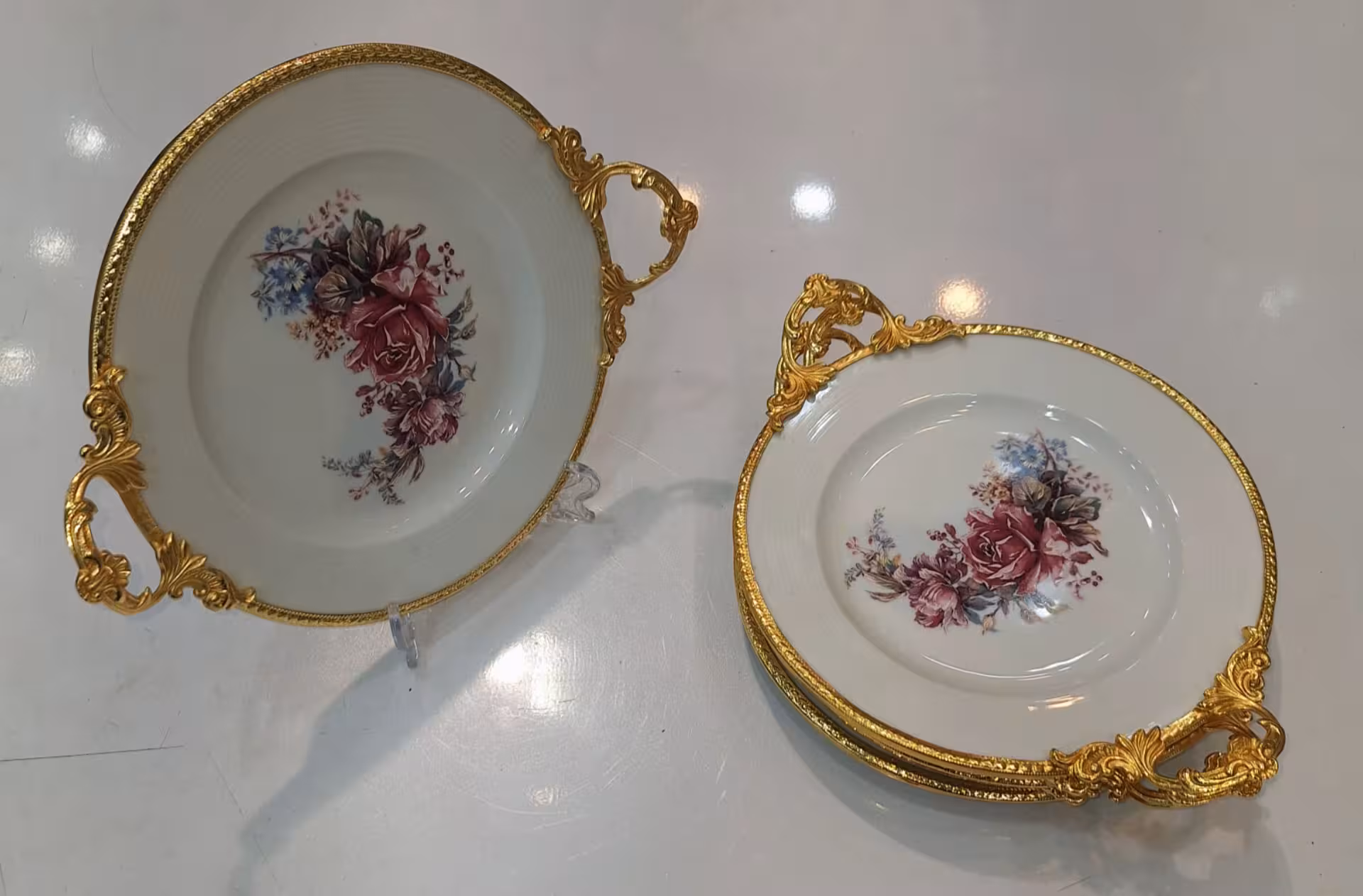 پیش دستی 6 عددی طلایی بدون پایه | radravesh